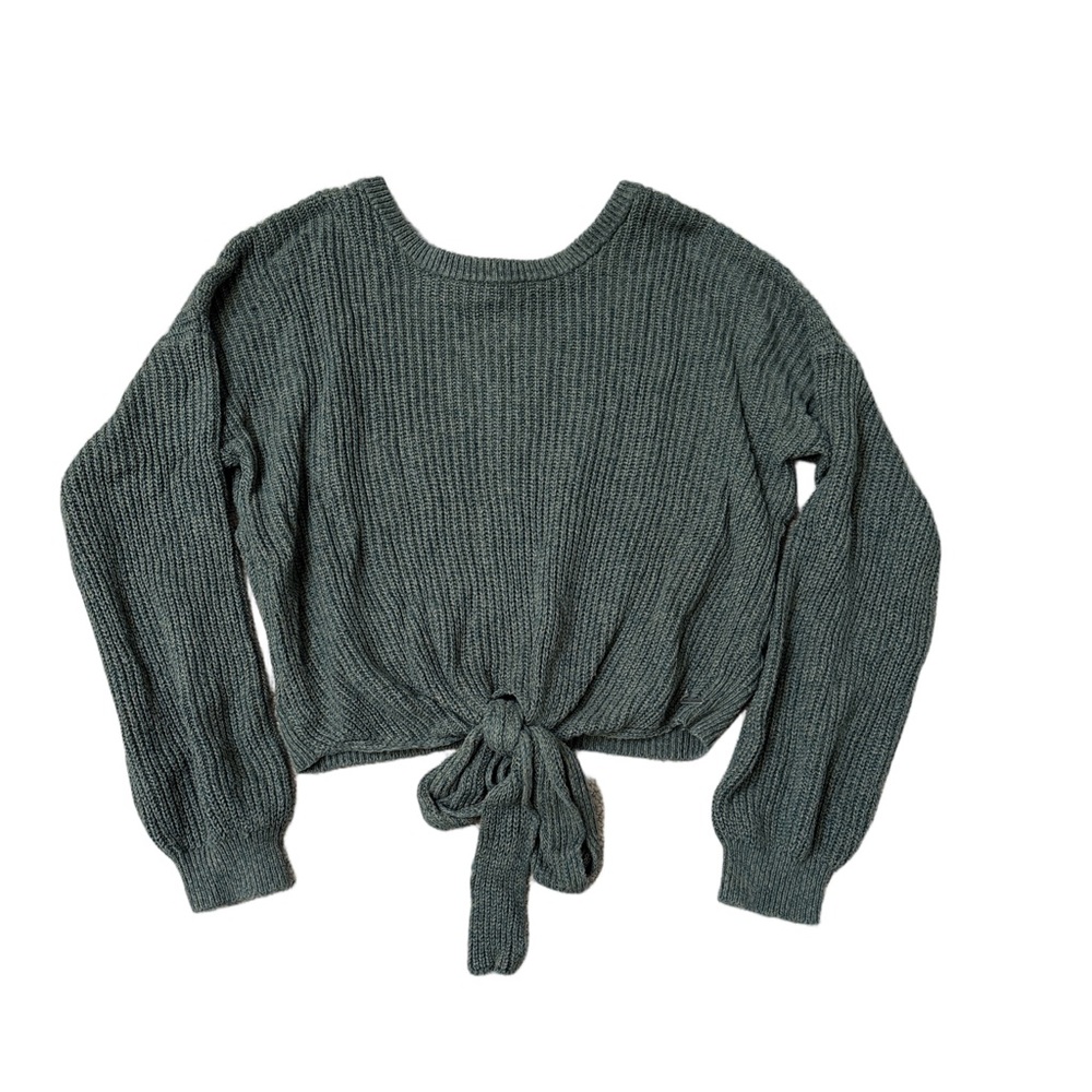 Hollister tie front sweater
